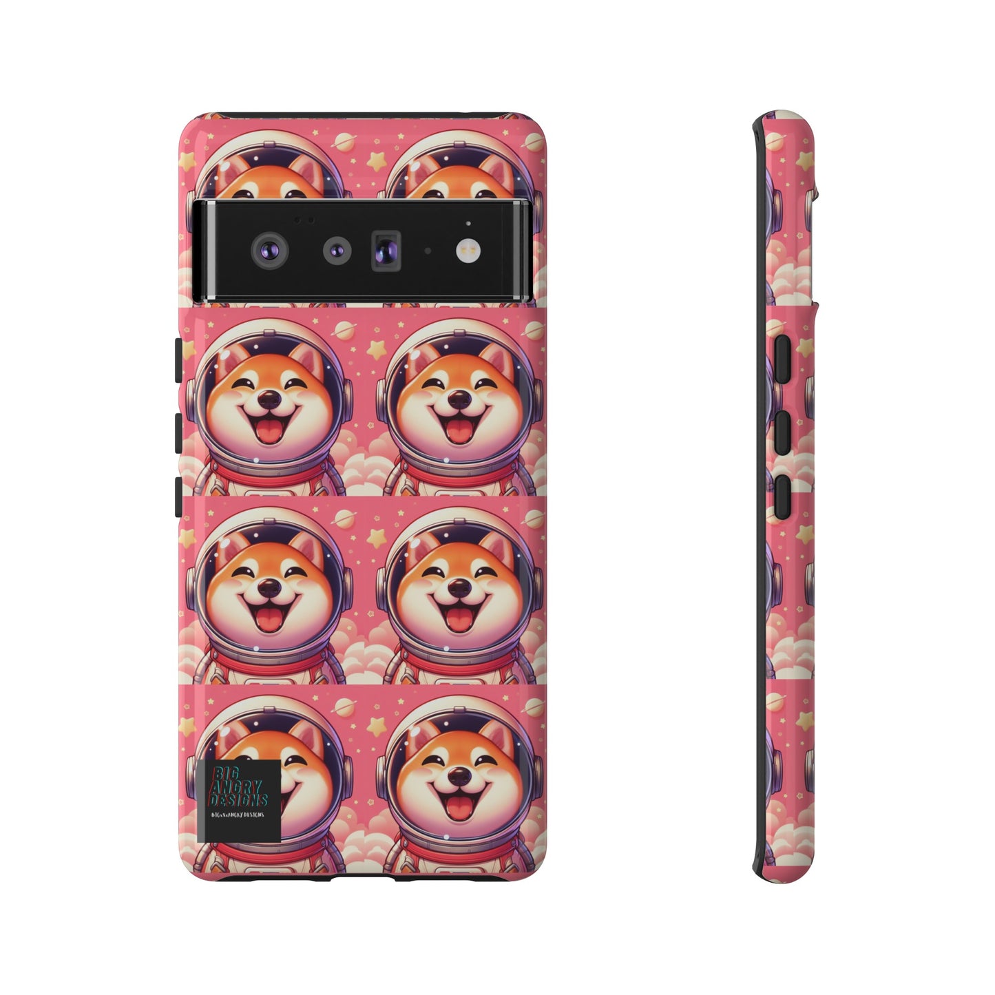 BIGxXxANGRY DESIGNS  Space Pup" Protective Phone Case