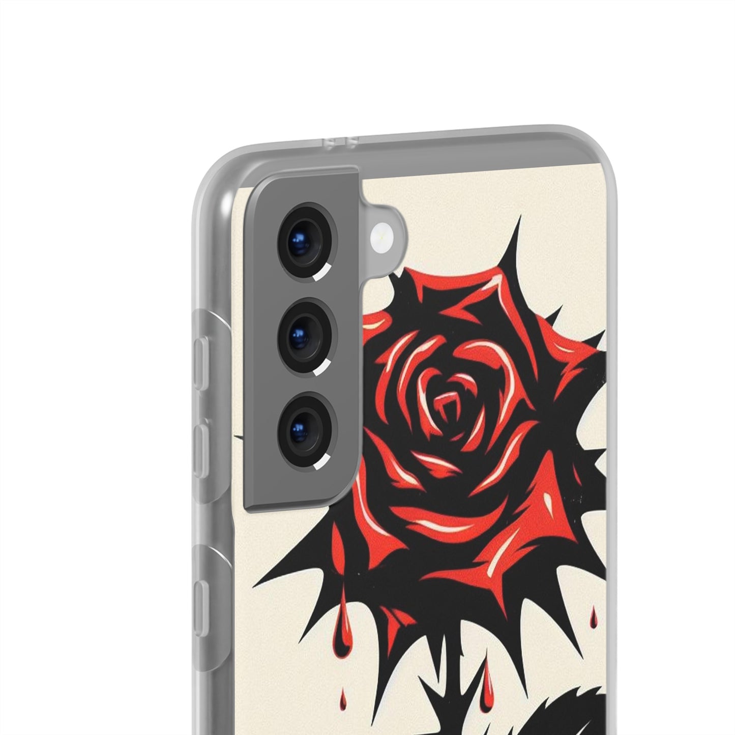 BIGxXxANGRY DESIGNS "KISSED ROSE" Flex Case