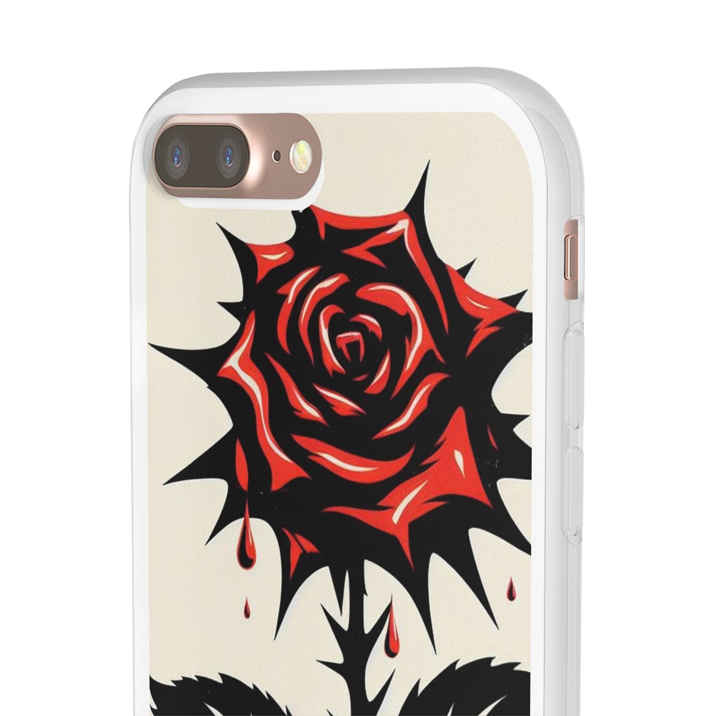 BIGxXxANGRY DESIGNS "KISSED ROSE" Flex Case