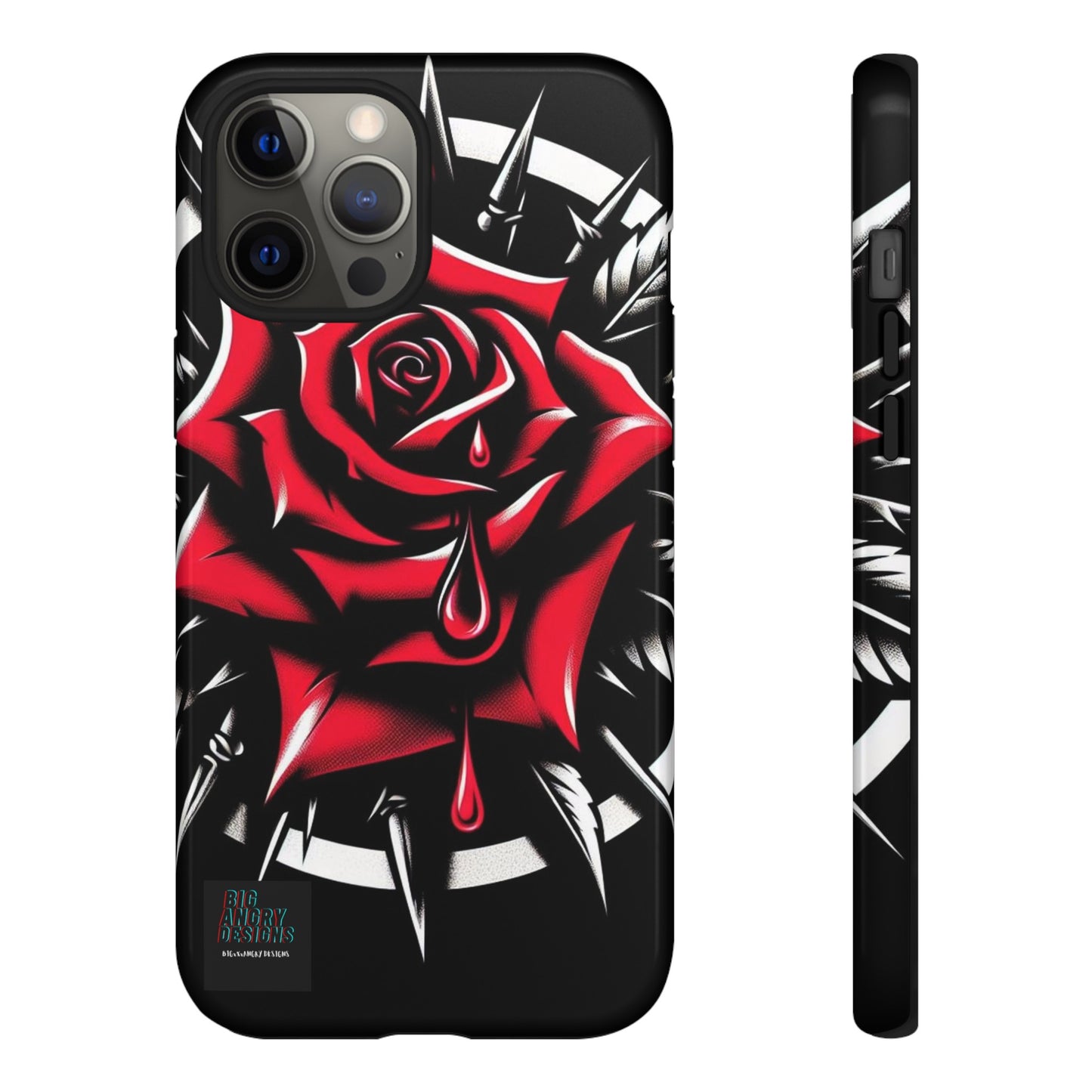 BIGxXxANGRY DESIGNS "Blood Rose" Protective Phone Case