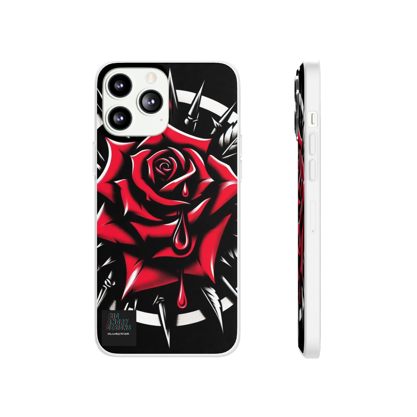 BIGxXxANGRY DESIGNS "Blood Rose" Flex Case