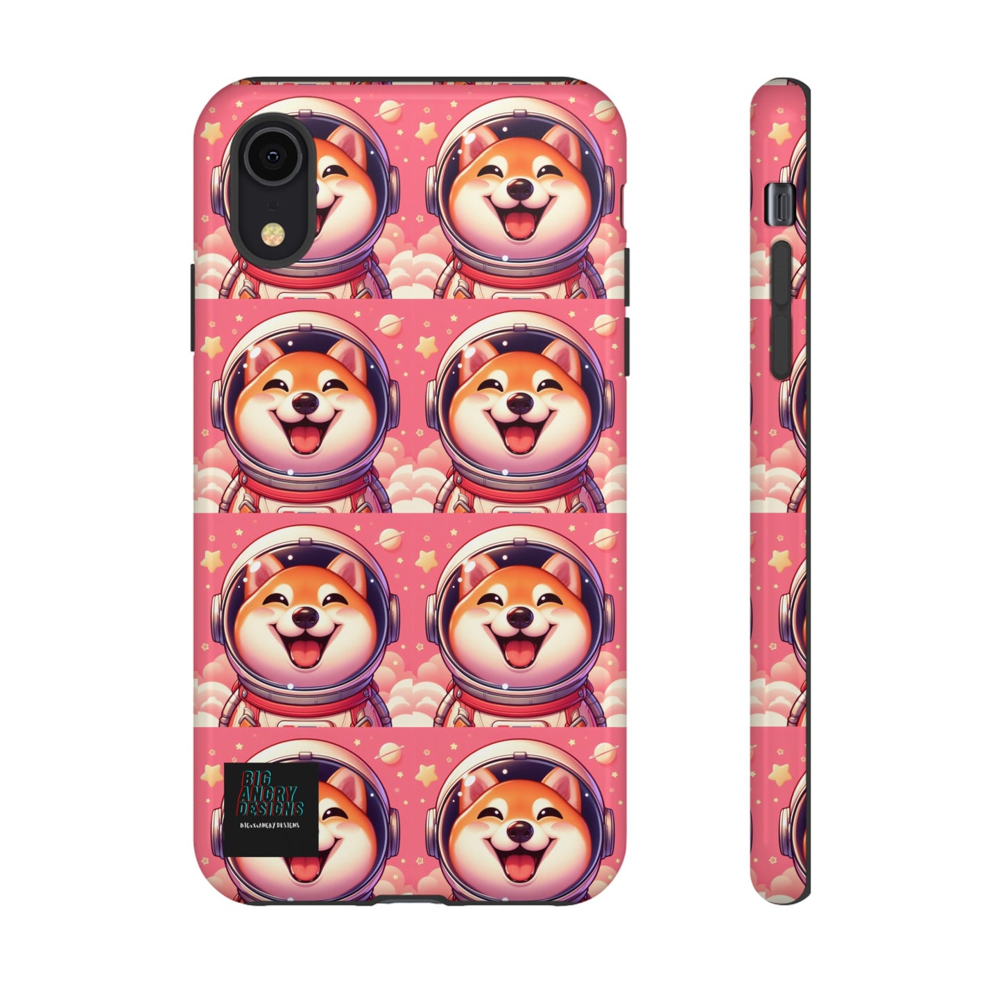 BIGxXxANGRY DESIGNS  Space Pup" Protective Phone Case