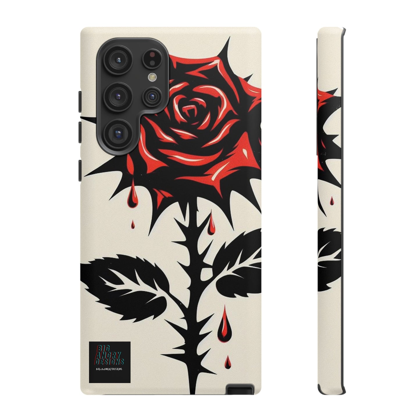 BIGxXxANGRY DESIGNS "KISSED ROSE" Protective Phone Case