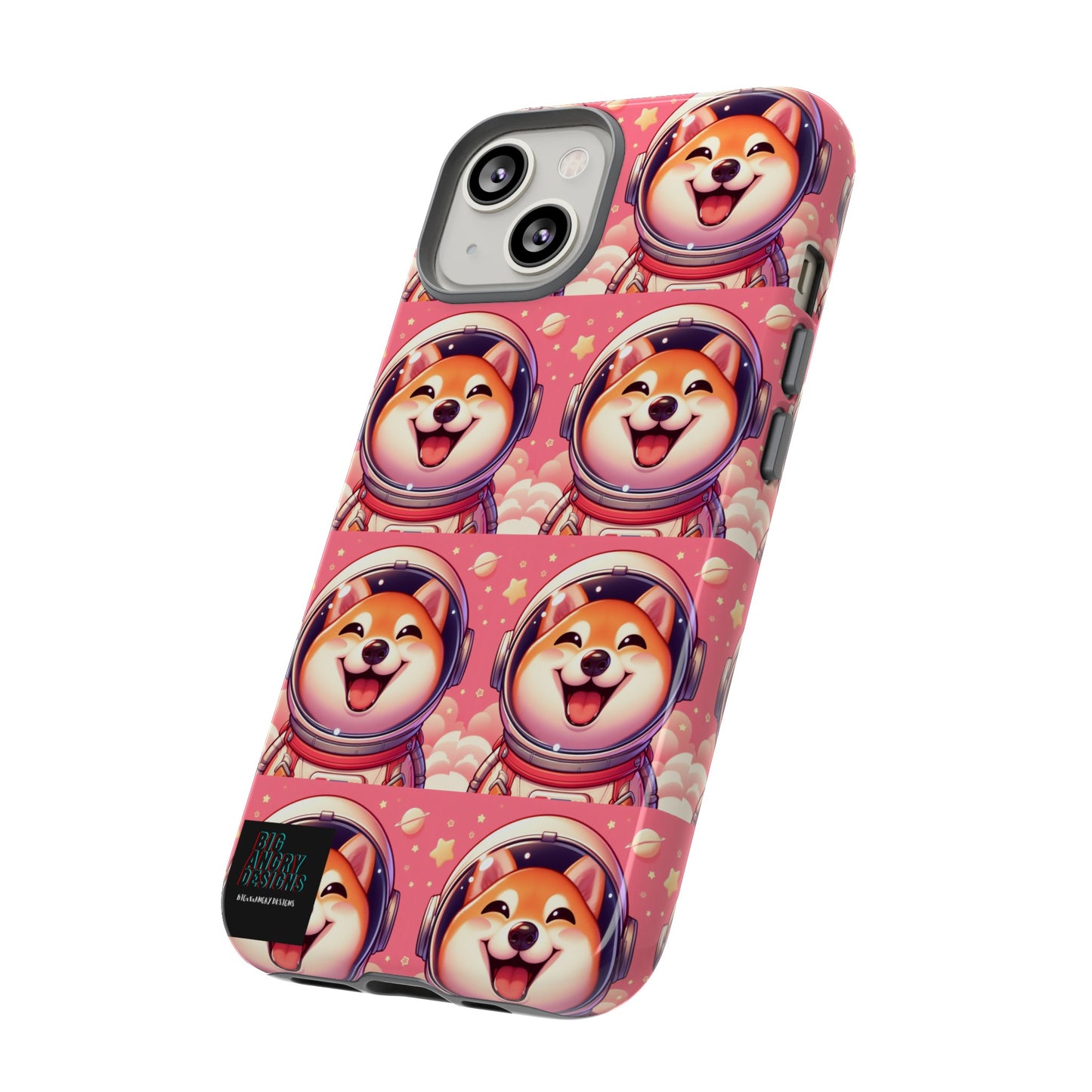 BIGxXxANGRY DESIGNS  Space Pup" Protective Phone Case