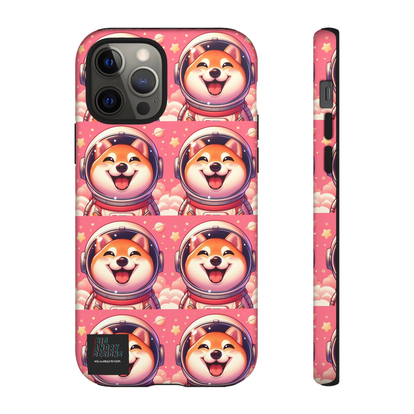 BIGxXxANGRY DESIGNS  Space Pup" Protective Phone Case