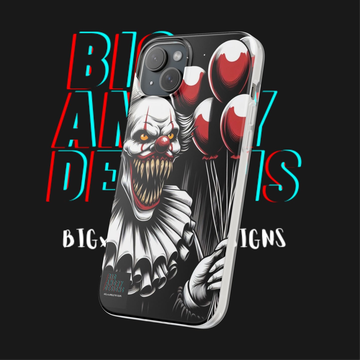 BIGxXxANGRY DESIGNS "BUBBLES THE CLOWN" Flex Case