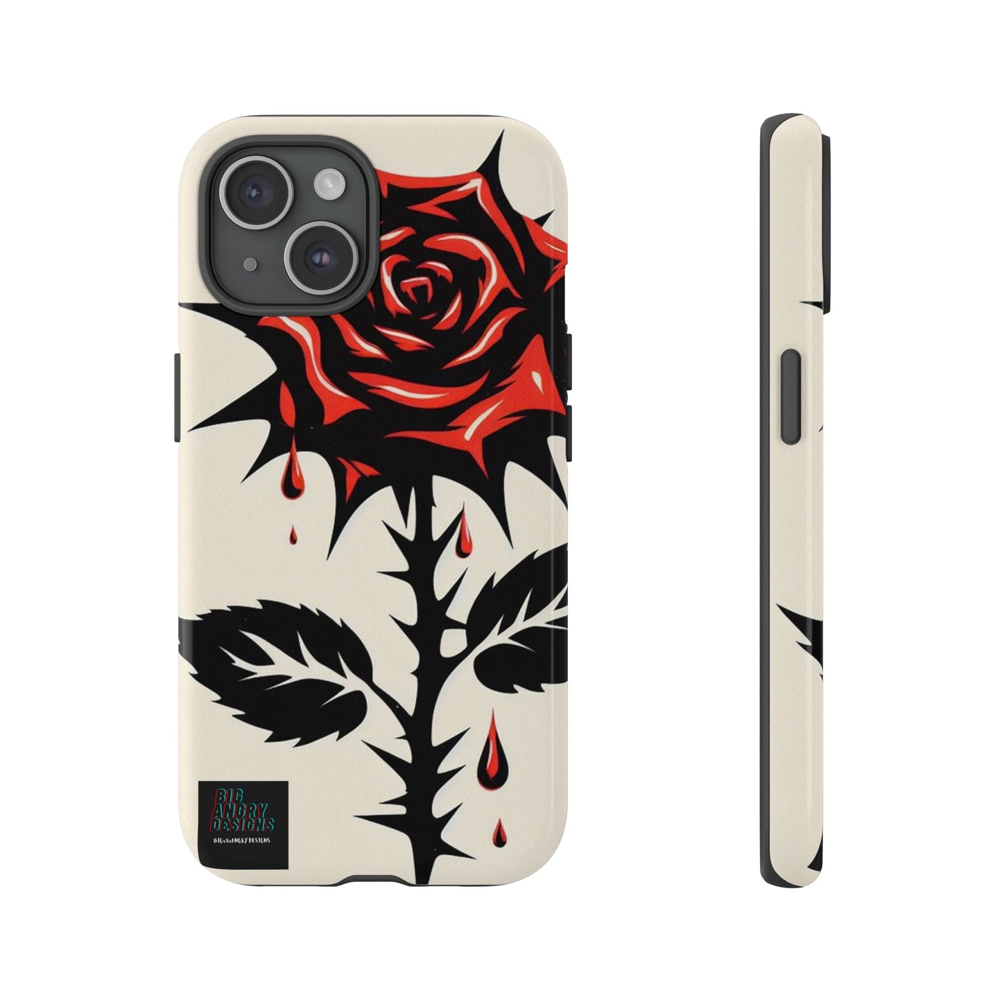 BIGxXxANGRY DESIGNS "KISSED ROSE" Protective Phone Case