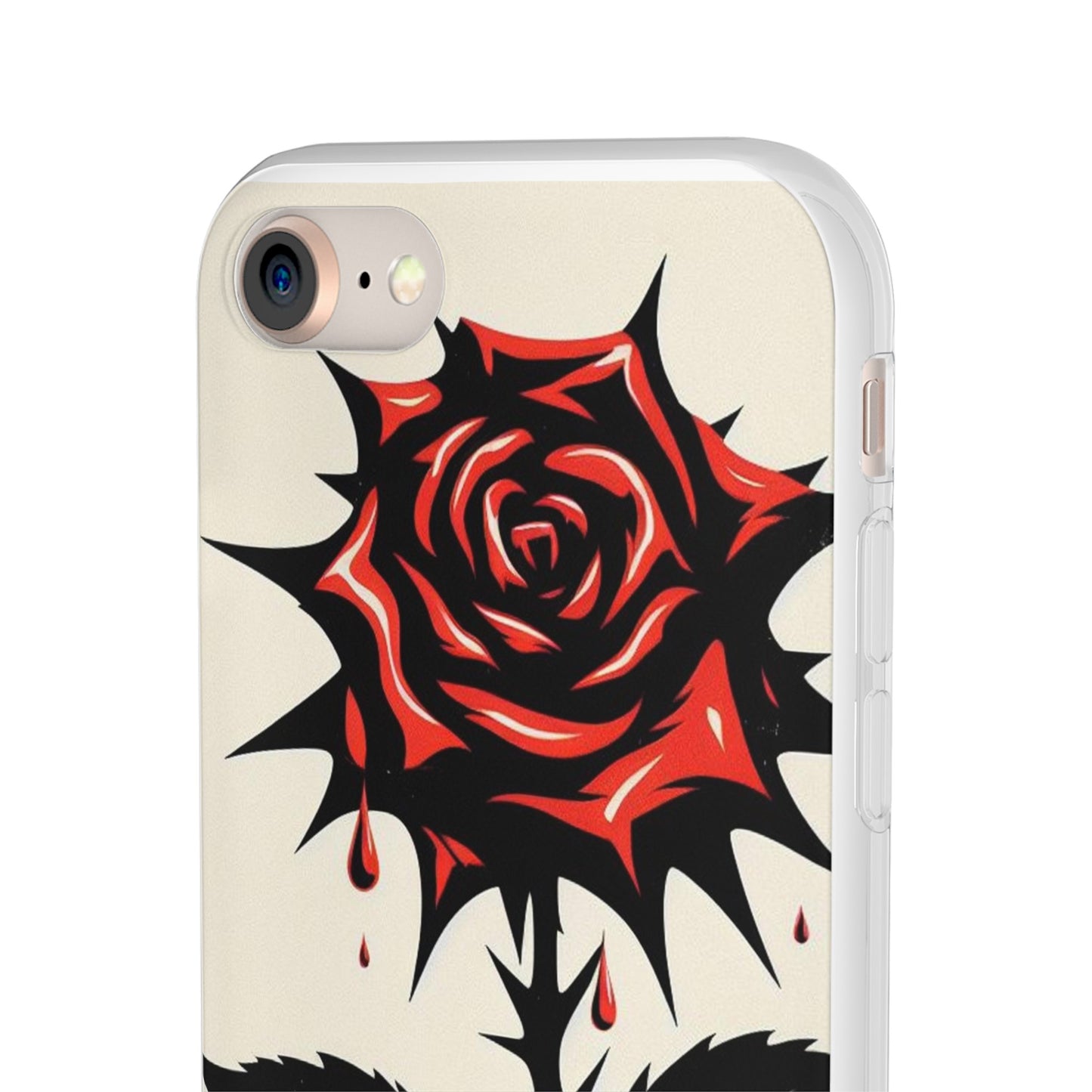 BIGxXxANGRY DESIGNS "KISSED ROSE" Flex Case