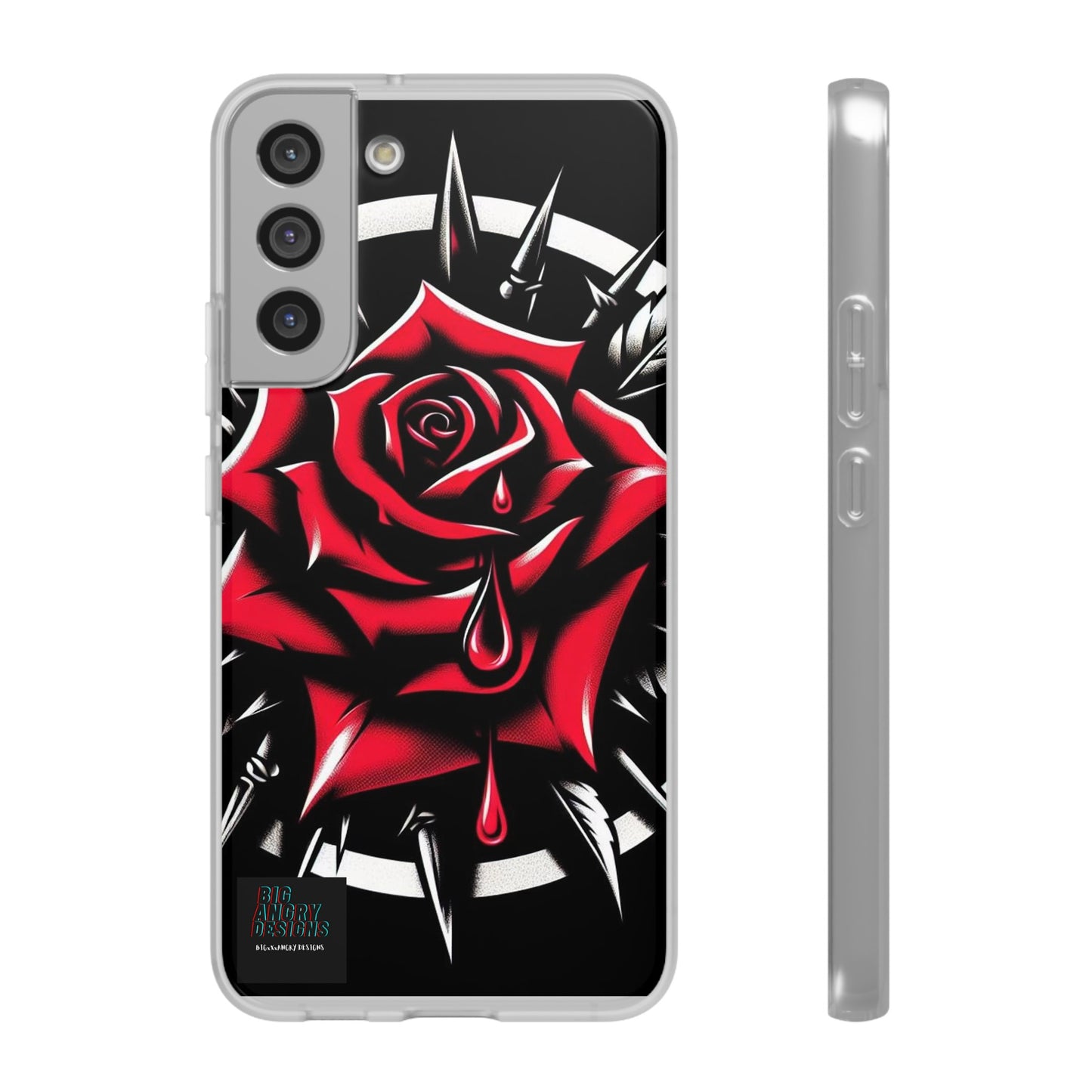 BIGxXxANGRY DESIGNS "Blood Rose" Flex Case