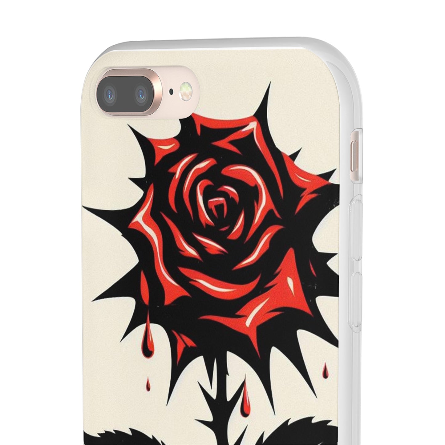 BIGxXxANGRY DESIGNS "KISSED ROSE" Flex Case