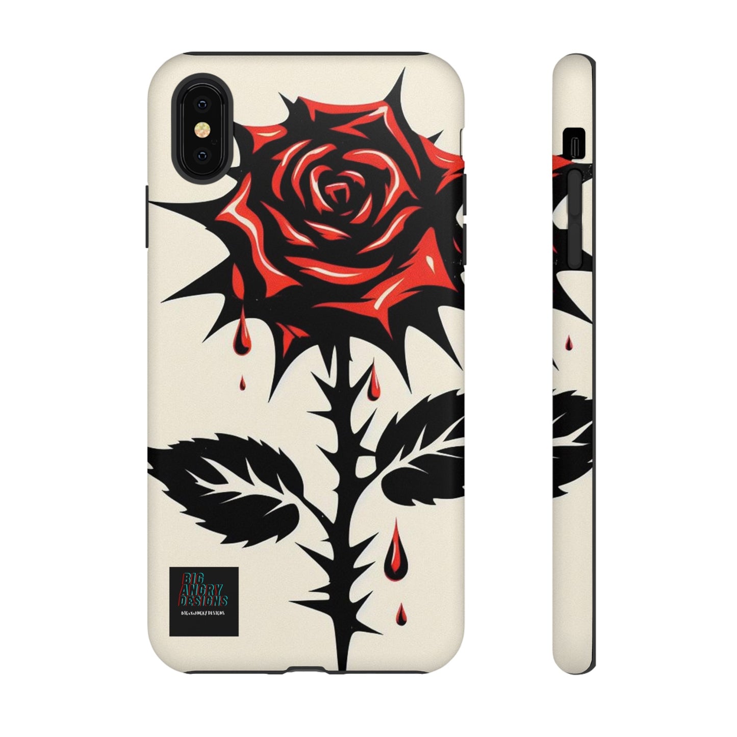 BIGxXxANGRY DESIGNS "KISSED ROSE" Protective Phone Case