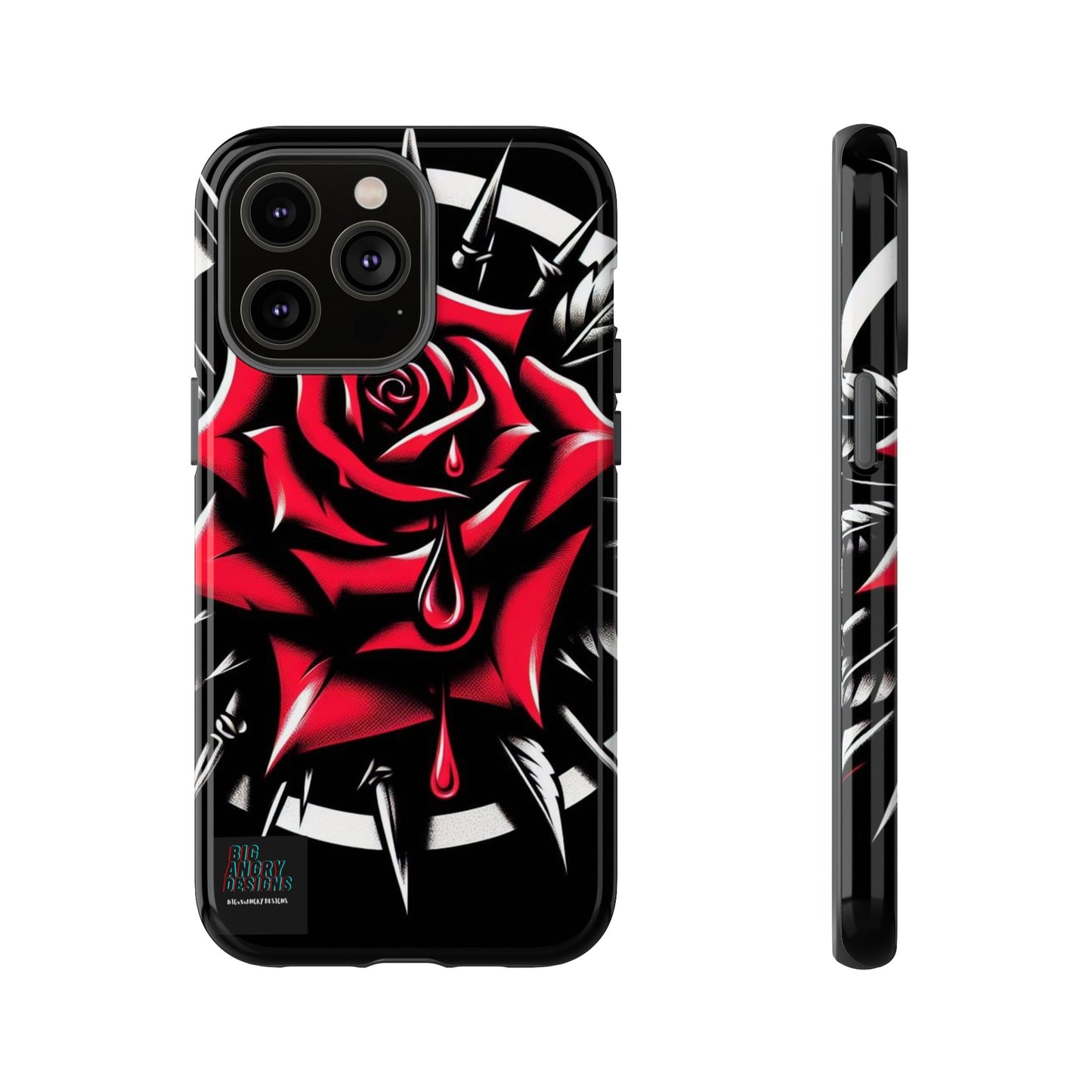 BIGxXxANGRY DESIGNS "Blood Rose" Protective Phone Case