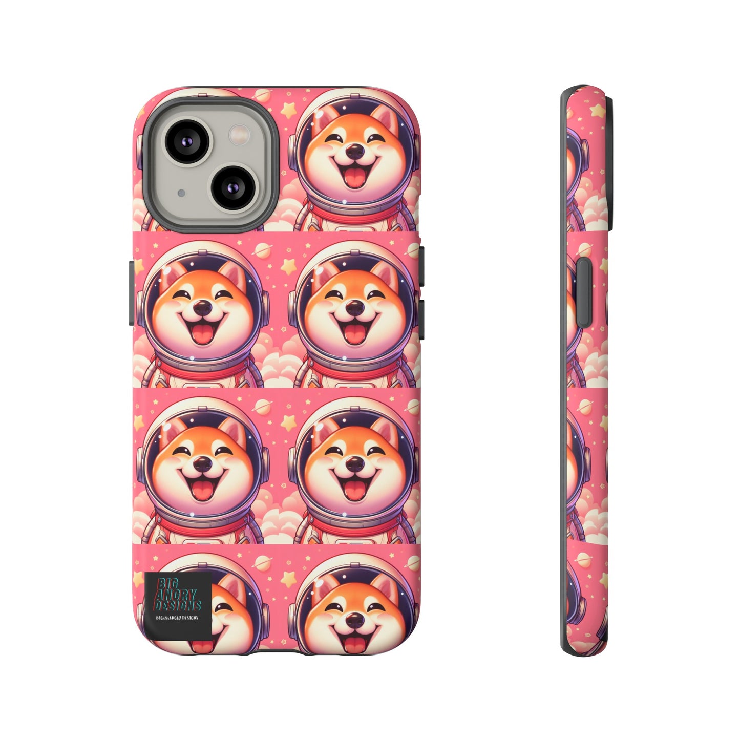 BIGxXxANGRY DESIGNS  Space Pup" Protective Phone Case