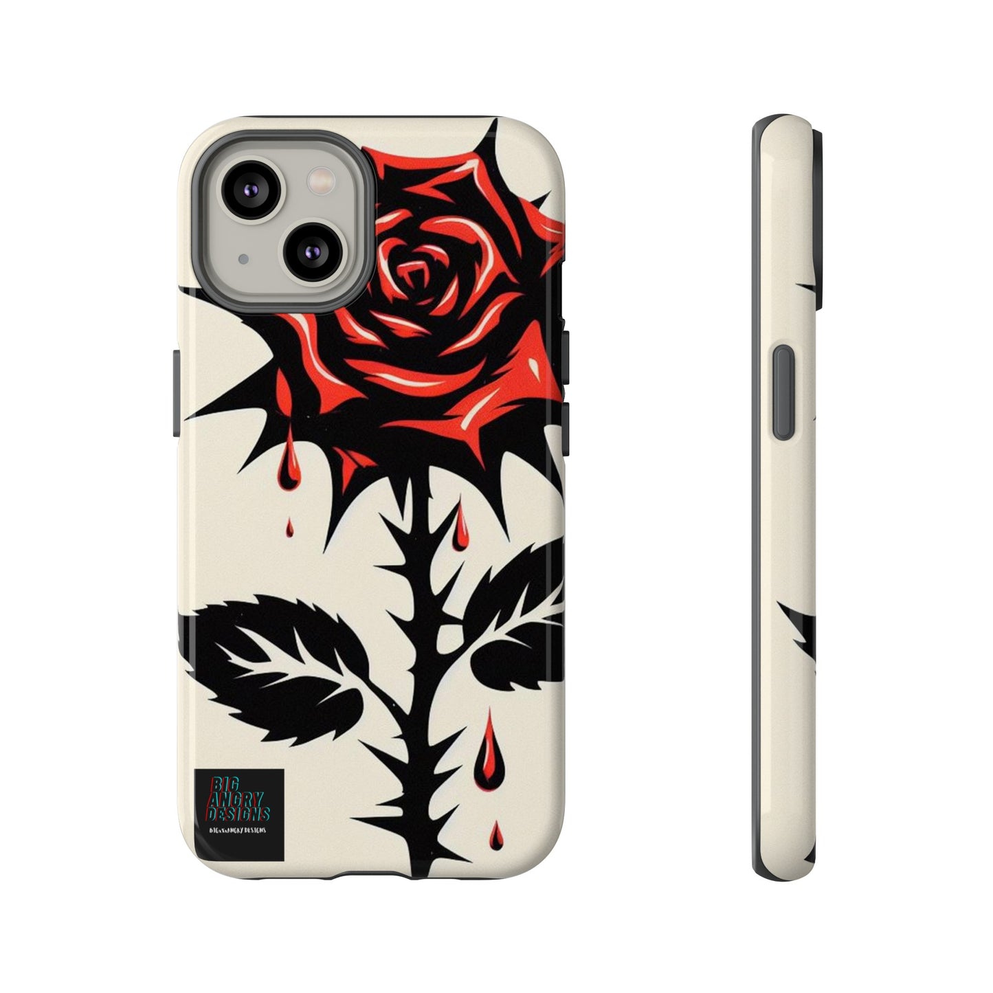 BIGxXxANGRY DESIGNS "KISSED ROSE" Protective Phone Case