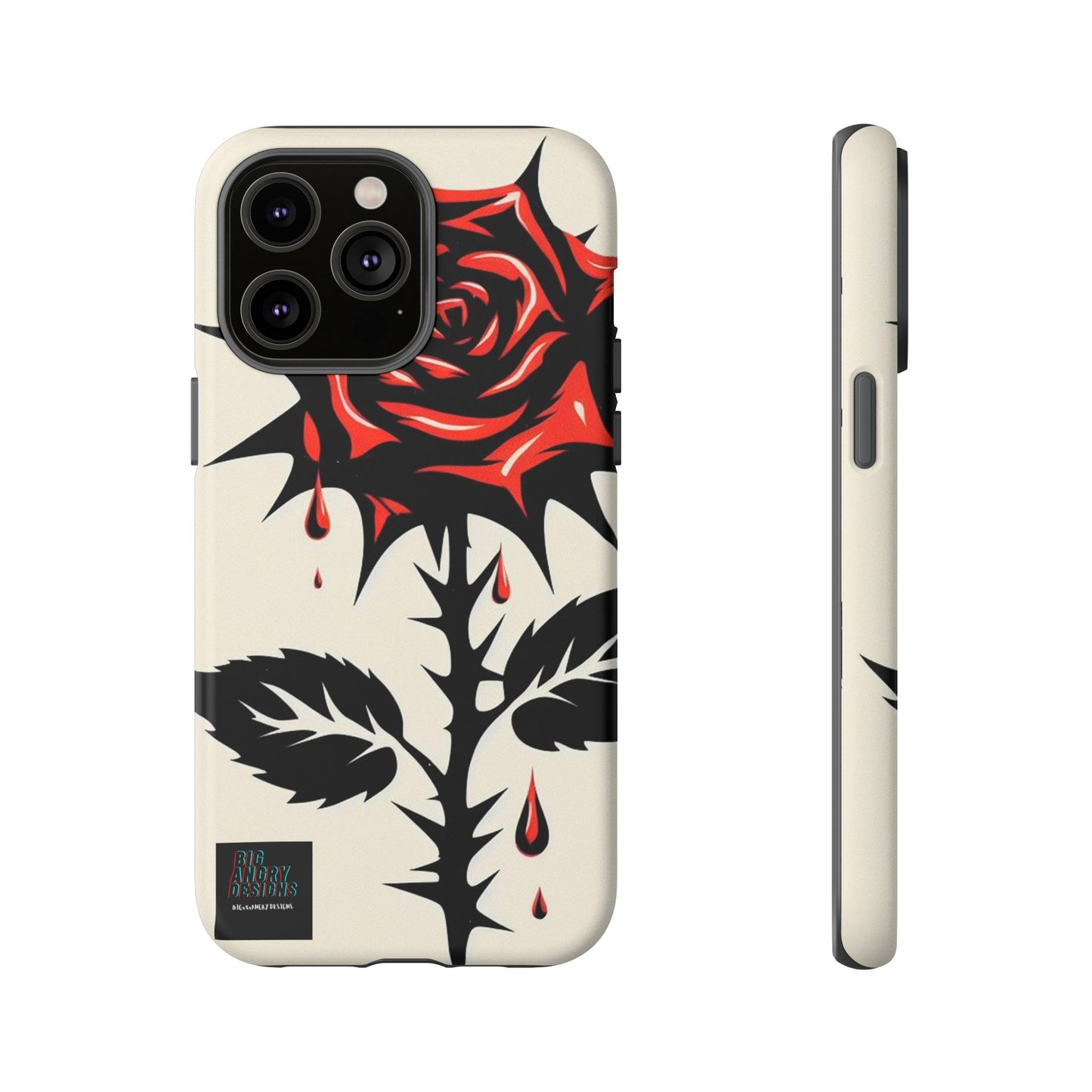 BIGxXxANGRY DESIGNS "KISSED ROSE" Protective Phone Case