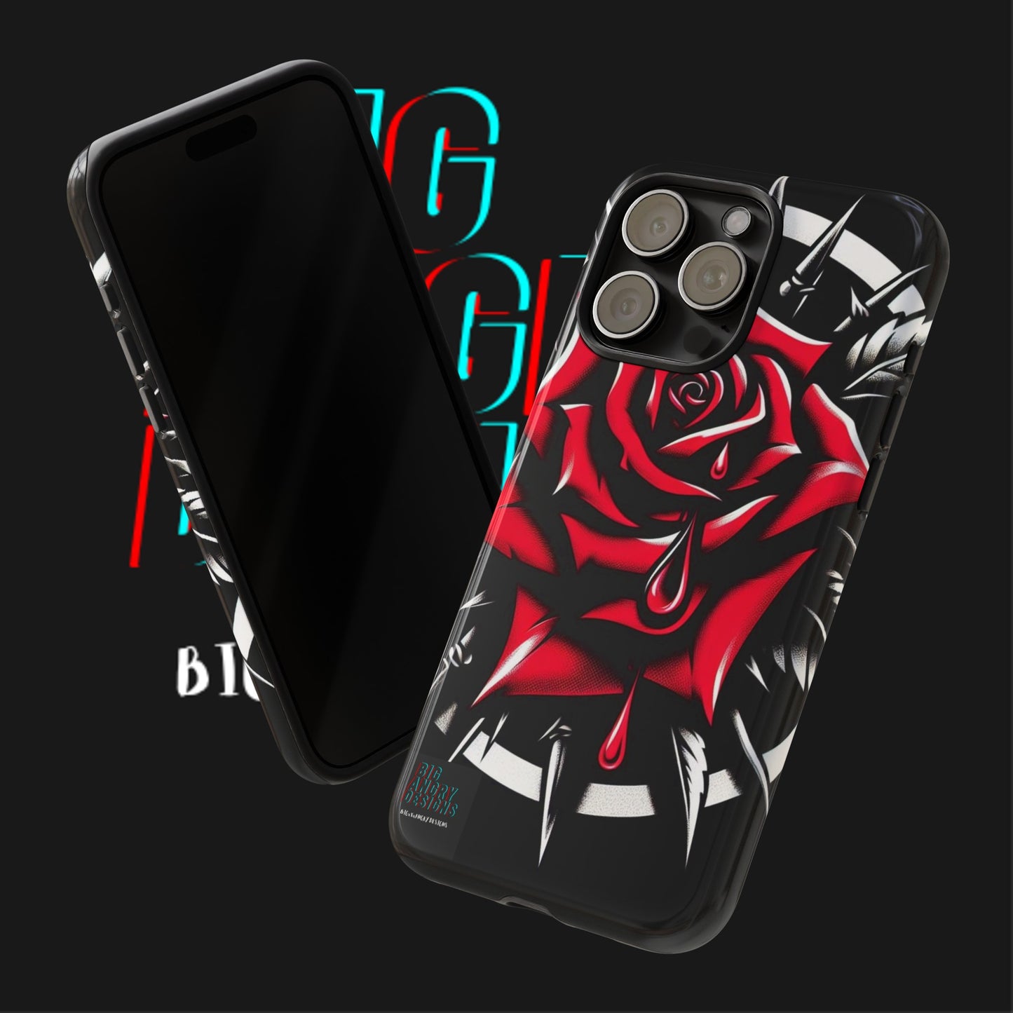 BIGxXxANGRY DESIGNS "Blood Rose" Protective Phone Case