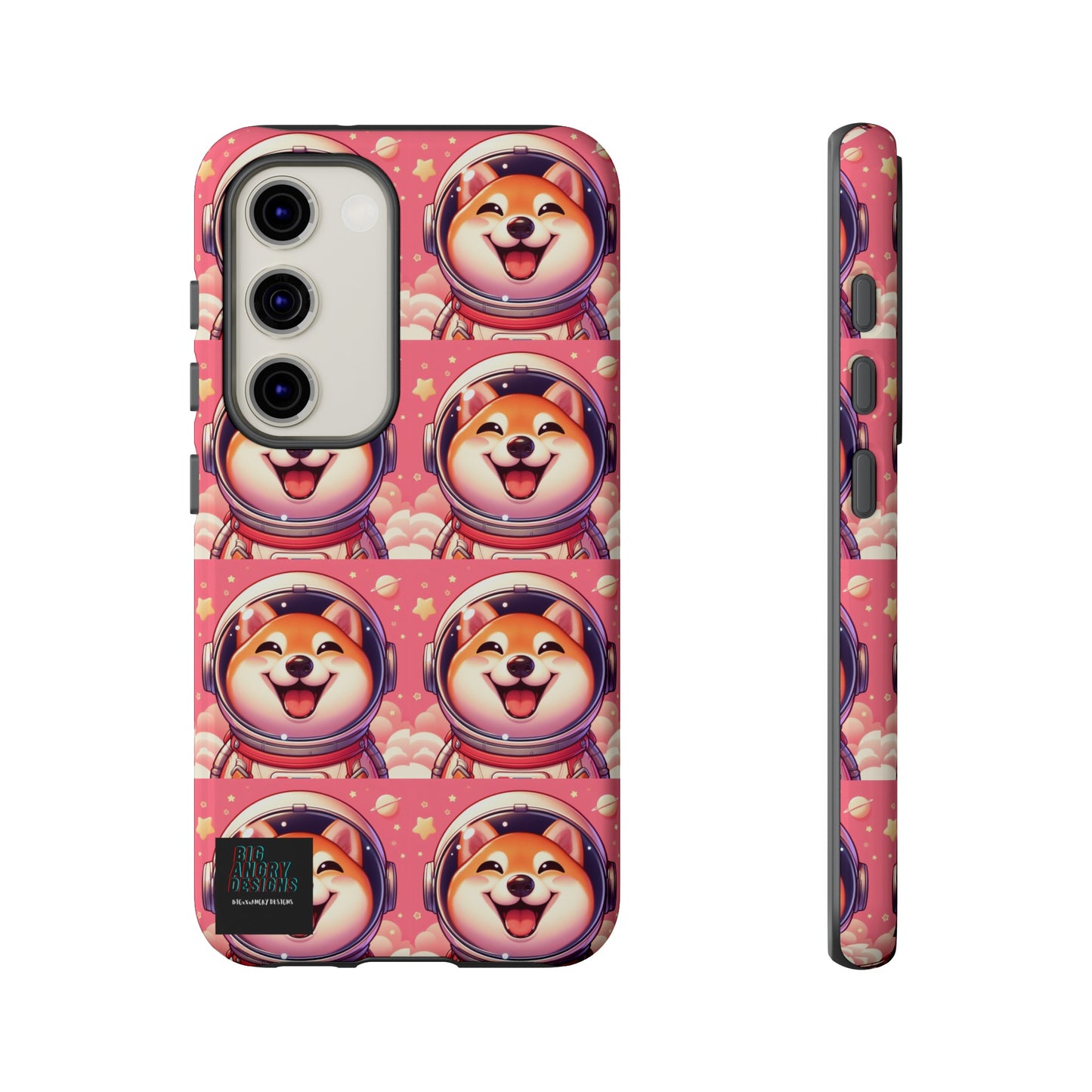 BIGxXxANGRY DESIGNS  Space Pup" Protective Phone Case