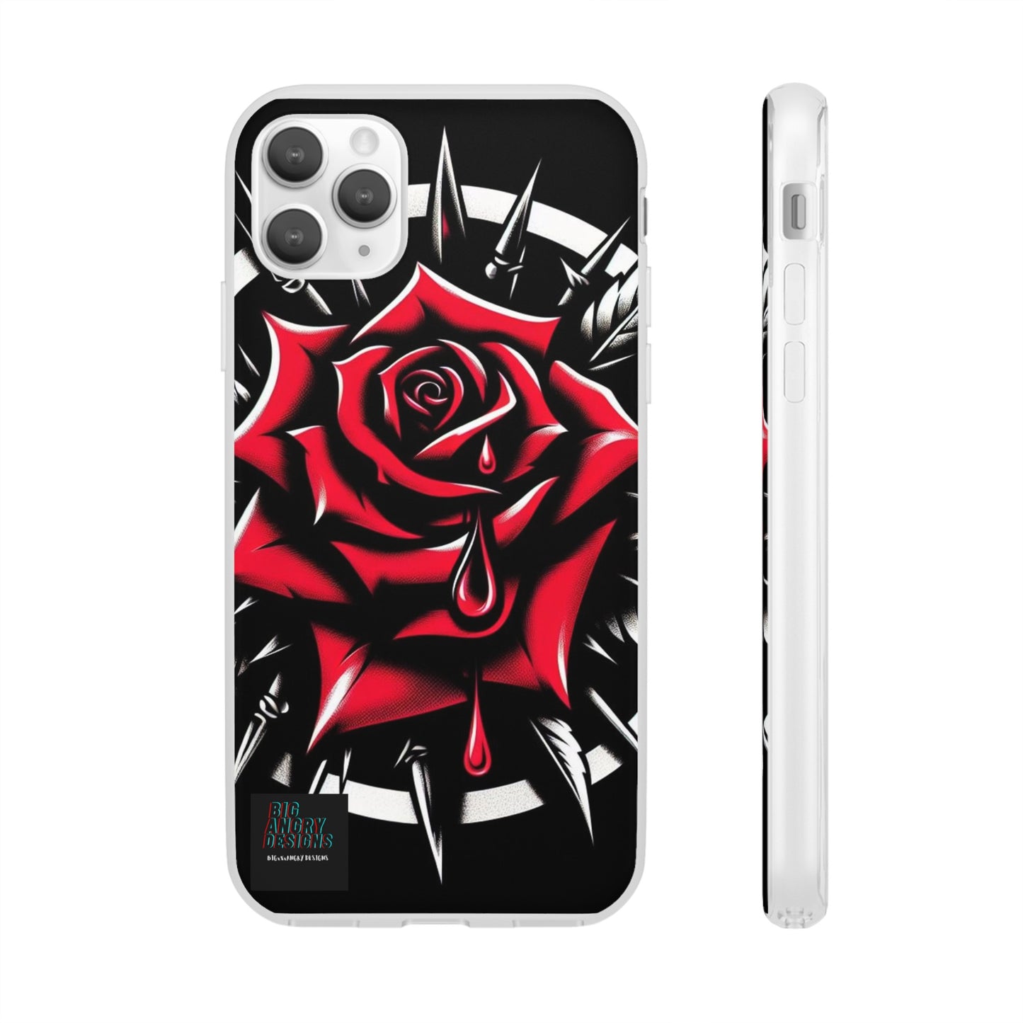 BIGxXxANGRY DESIGNS "Blood Rose" Flex Case