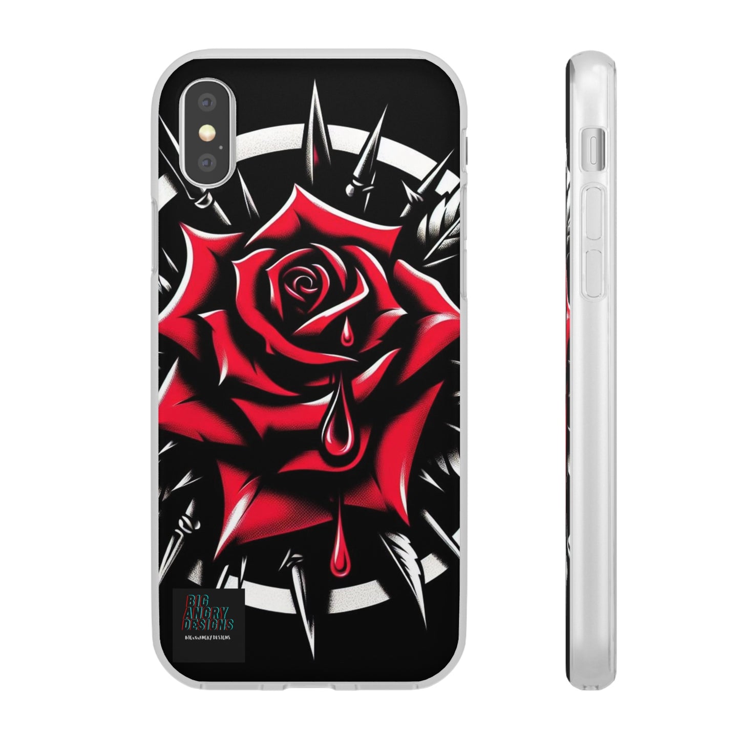 BIGxXxANGRY DESIGNS "Blood Rose" Flex Case