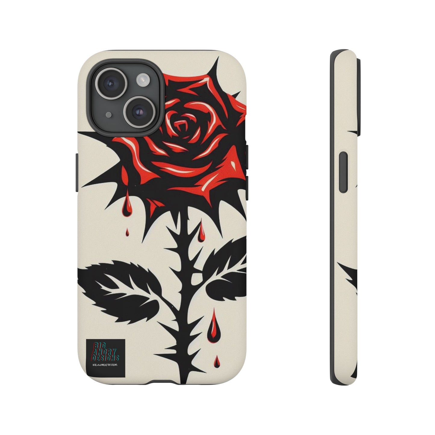 BIGxXxANGRY DESIGNS "KISSED ROSE" Protective Phone Case