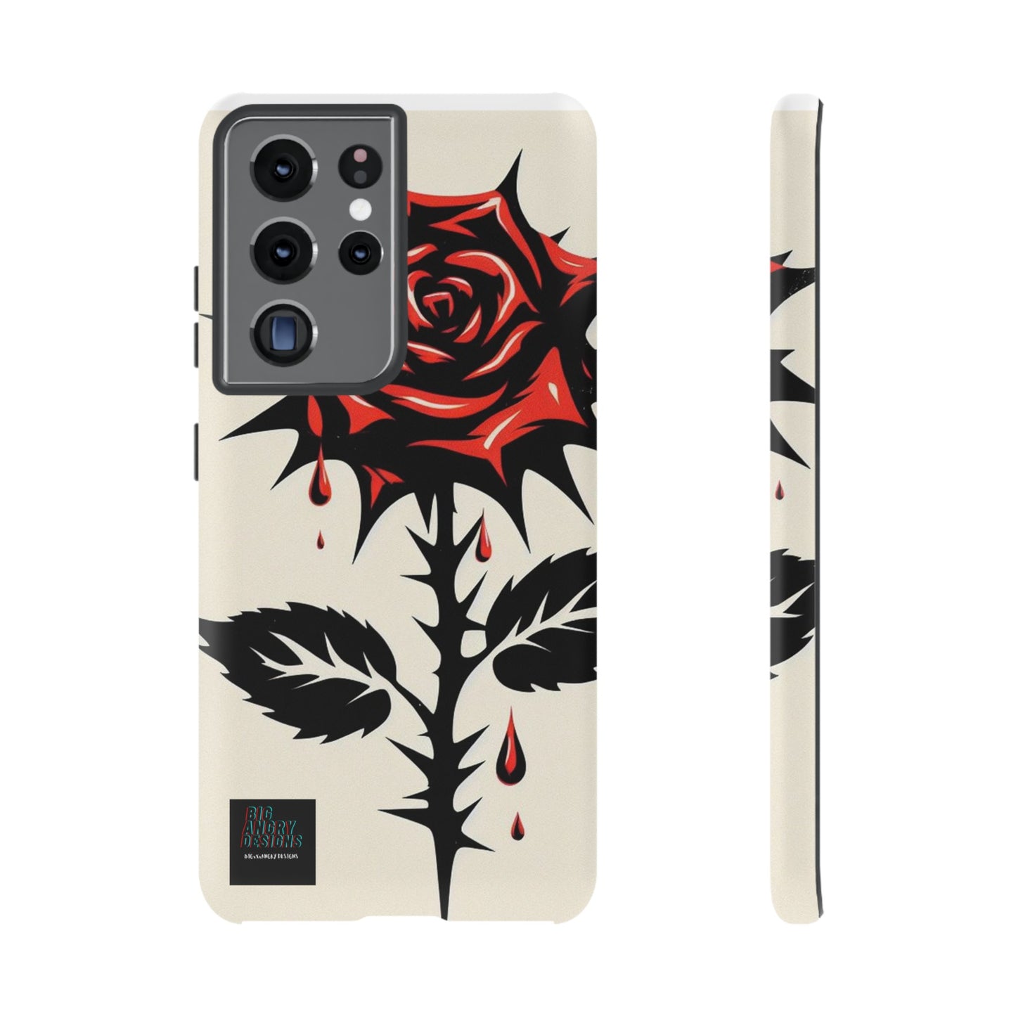 BIGxXxANGRY DESIGNS "KISSED ROSE" Protective Phone Case