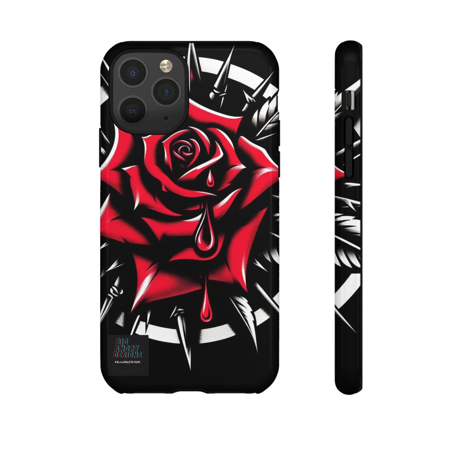 BIGxXxANGRY DESIGNS "Blood Rose" Protective Phone Case