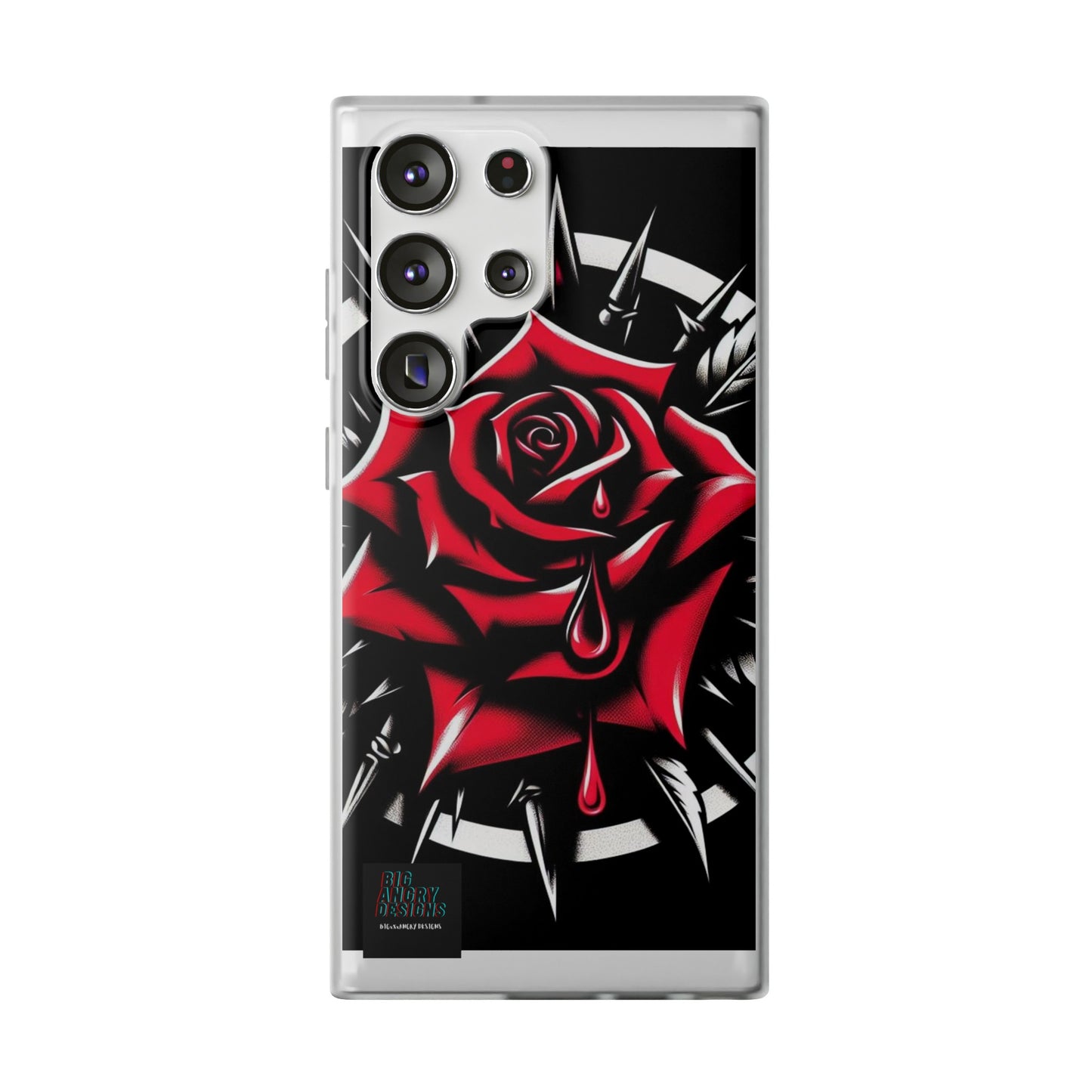 BIGxXxANGRY DESIGNS "Blood Rose" Flex Case