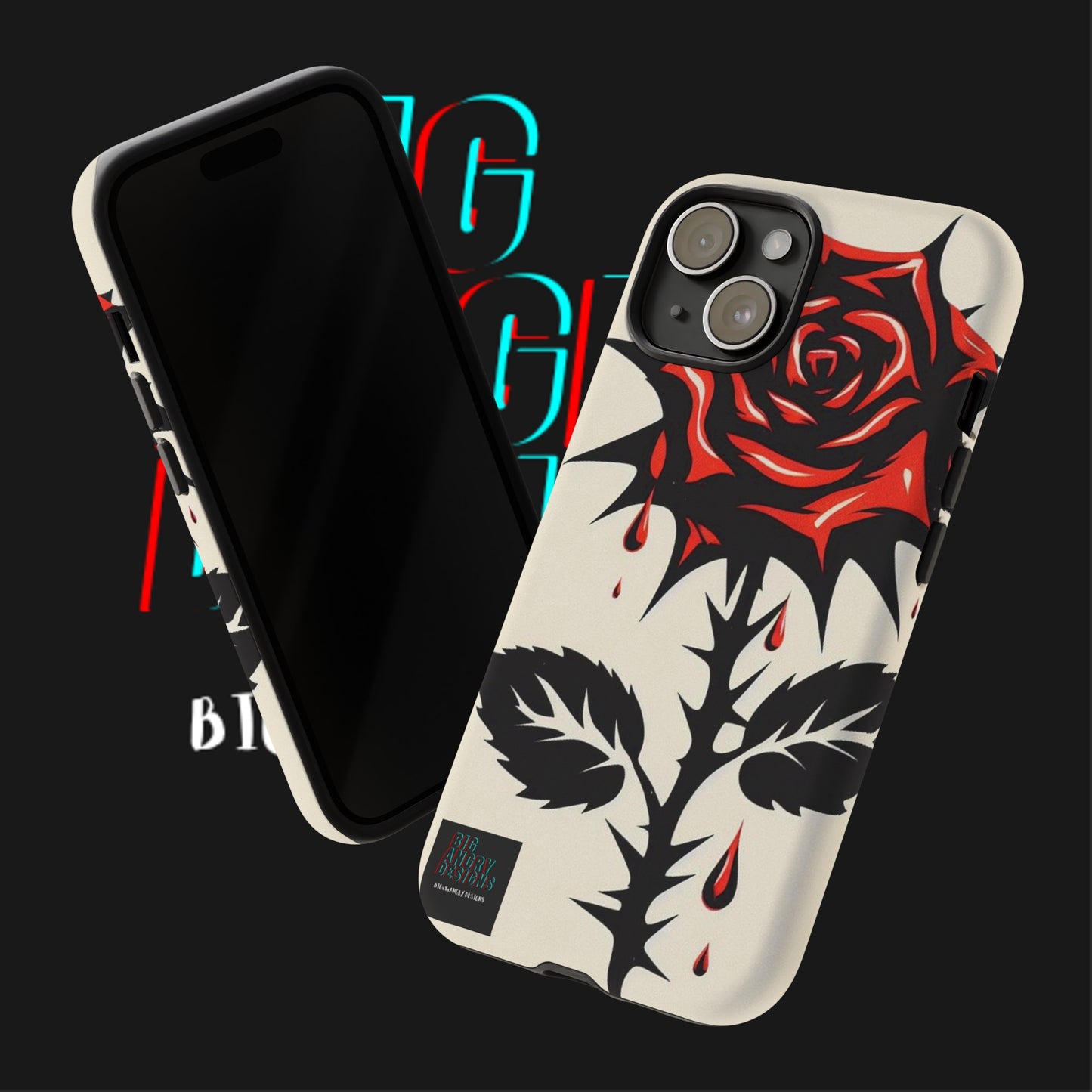 BIGxXxANGRY DESIGNS "KISSED ROSE" Protective Phone Case