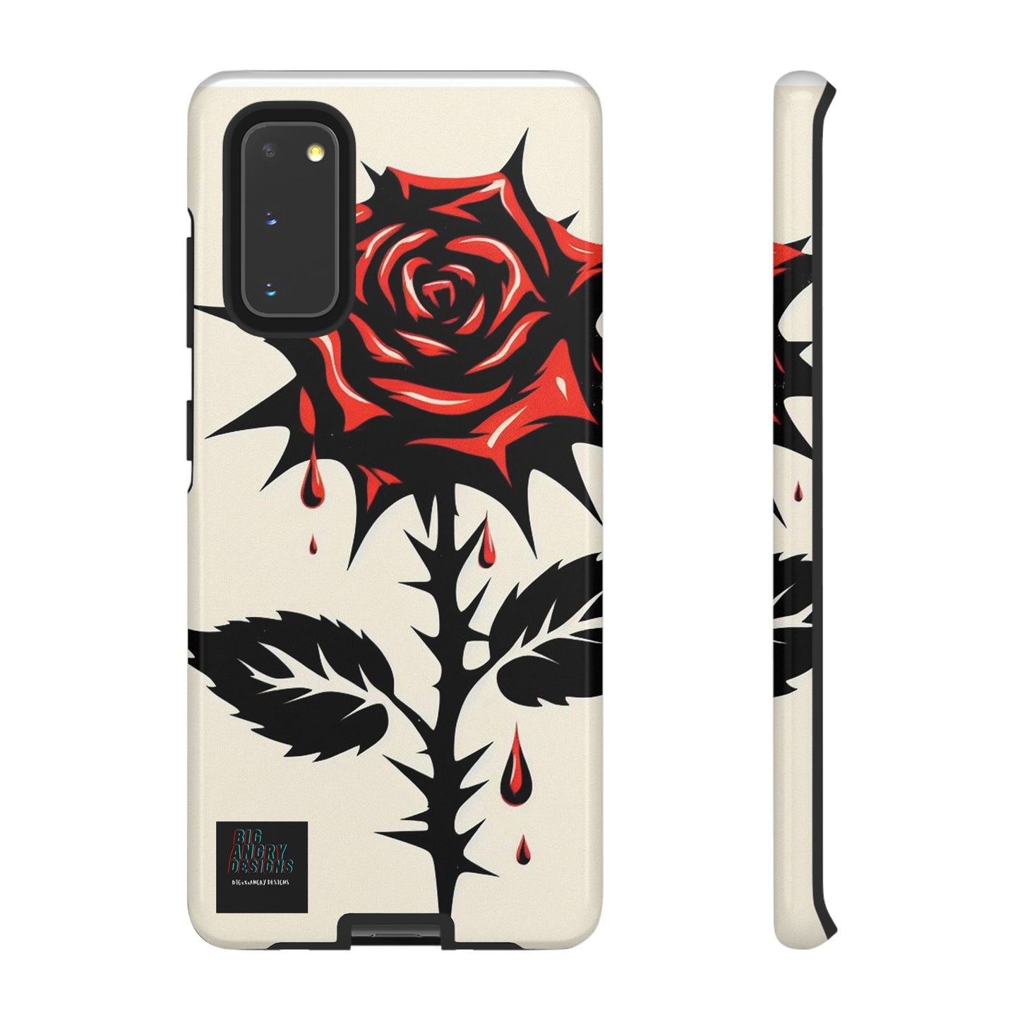 BIGxXxANGRY DESIGNS "KISSED ROSE" Protective Phone Case