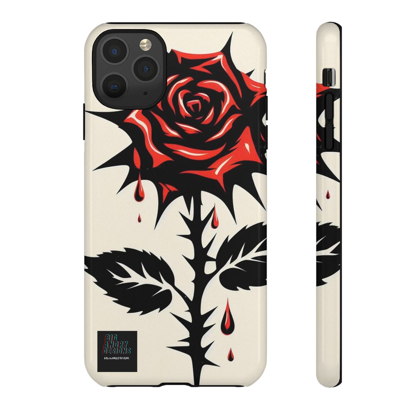 BIGxXxANGRY DESIGNS "KISSED ROSE" Protective Phone Case