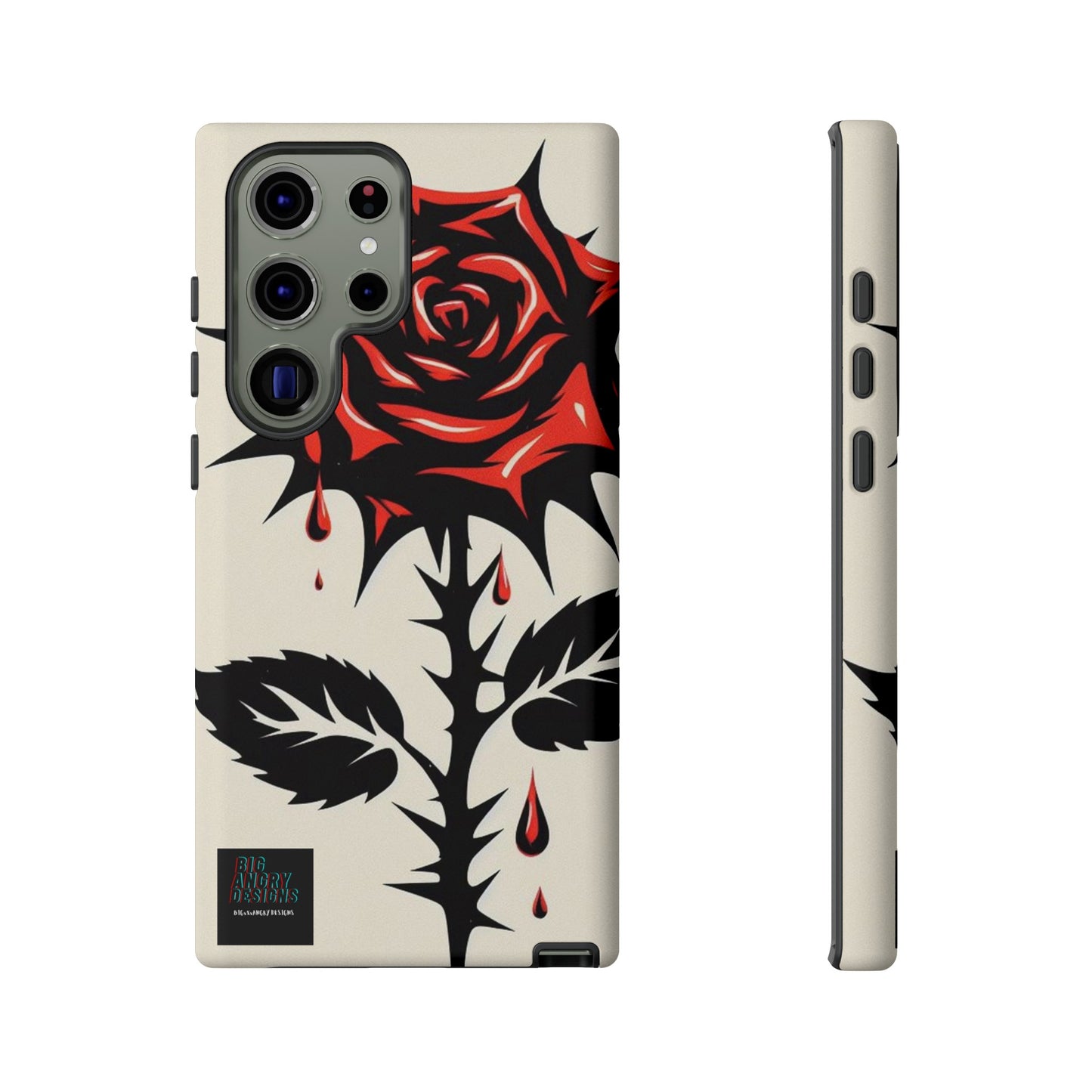 BIGxXxANGRY DESIGNS "KISSED ROSE" Protective Phone Case